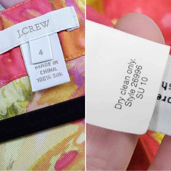J. Crew BEAUTIFUL 🌷Impressionist Floral 100% Silk Cami Top SZ 4 Style 26996 - Picture 4 of 10